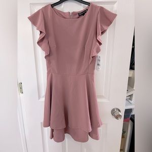 NWT Boat Neck Flutter-Sleeve Dress